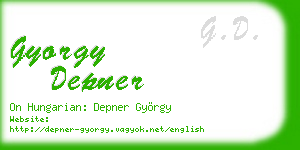 gyorgy depner business card